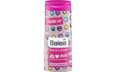 Balea Dusche & Creme dm ♥ liebt dich 2-Millionen-Fans-Edition