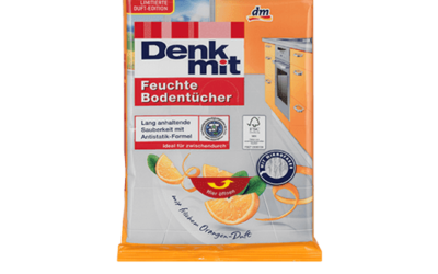 Denk mit Feuchte Bodenwischtücher mit Orangen-Duft