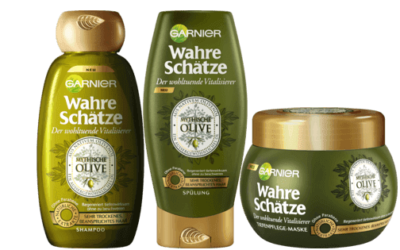 Garnier Wahre Schätze Der wohltuende Vitalisierer Shampoo, Spülung & Maske