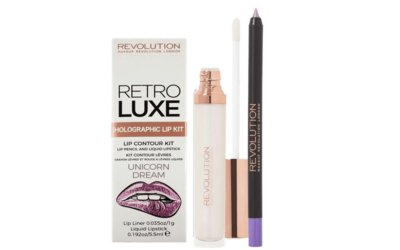 Makeup Revolution Retro Luxe Holographic Lip Kit Unicorn Dreams