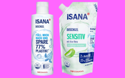 ISANA Nachfüll-Konzept Sensitiv-Dusche und Nachfüllbeutel