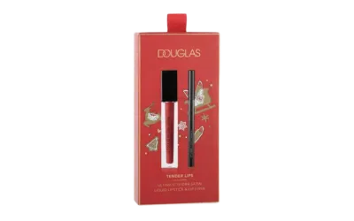 Douglas Collection Tender Lips Ultimate Hydra Satin Liquid Lipstick & Lip Liner (6 Fall In Love + 10 Intense Red)