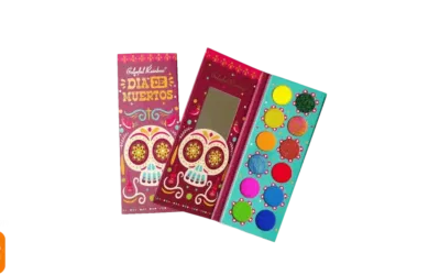 Colorful Rainbow Dia De Muertos Eyeshadow Palette