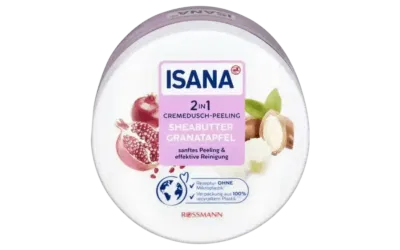 ISANA 2-in-1 Cremedusch-Peeling Sheabutter Granatapfel