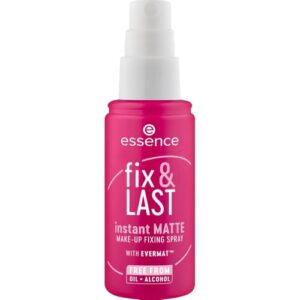essence fix & LAST instant MATTE MAKE-UP FIXING SPRAY, Transparent, mattierend, fixierend, matt, vegan, ölfrei, ohne Parfüm, ohne Alkohol, 1er Pack (50ml)