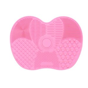 Lmyzcbzl Silikon-Make-up-Pinsel-Reinigungspad, Reinigungsmatte, Schrubber-Pad, Tragbares Waschwerkzeug für Make-up Pinsel (Rosa)