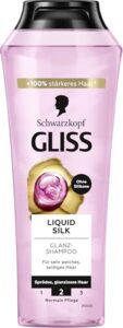 Gliss Shampoo Liquid Silk (250 ml), Haarshampoo für einen natürlichen Glanz, Pflegeshampoo glättet die Haaroberfläche für außergewöhnlich weiches Haar
