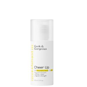 Geek & Gorgeous - Cheer up - Chemisches Peeling für das Gesicht mit Mandelsäure und BHA-Säure,wirkt gegen Akne, Mitessern und vergrößerten Poren,für Mischhaut und Ölige Haut, 30 ml
