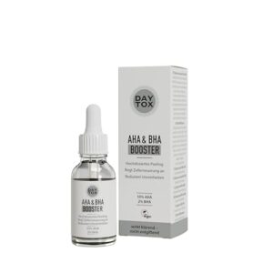 Gesichtspeeling Hochdosiert AHA & BHA Booster – mit 10% Glycolsäure & 2% Salycilsäure gegen Pickel & Mitesser, feineres Hautbild, alle Hauttypen - DAYTOX - 20ml Feuchtigkeitsspendend tropfen