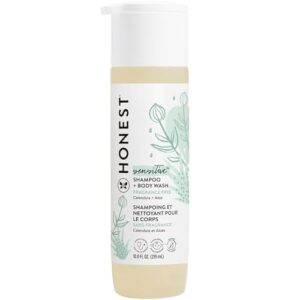 Honest Purely Simple Hypoallergenic Shampoo and Body Wash for Sensitive Skin, Fragrance Free, 10 Fluid Ounce