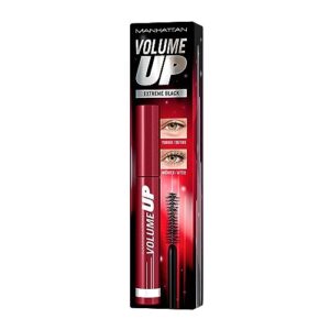 Manhattan Volume Up Mascara, Extreme Black, tiefschwarze Volumenmascara, 8 ml
