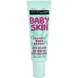 Maybelline New York Make Up Basis, Baby Skin Primer, Langanhaltend und porenverfeinernd, Transparent, 22 ml Gleichmäßiger Teint