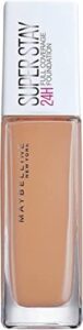 Maybelline New York Foundation, Superstay 24-Stunden-Foundation, leichtes Gefühl, wasser- und transferbeständig, 30 ml, Farbton: 10 Ivory