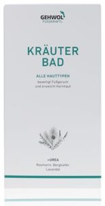 GEHWOL FUSSKRAFT Kräuterbad 400 g - Kiefer, Rosmarin, Lavendel, Eukalyptus - Parabenfrei - Fußpflege, Entspannung, Hornhautentfernung