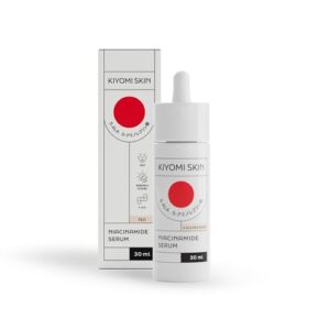 KIYOMI SKIN Niacinamide Serum 30ml mit 5-ALA und Hyaluronsäure gegen große Poren, trockene Haut, ebenmäßige Haut - dermatest sehr gut, Gesichtsserum gegen Pickel und Pickelmale