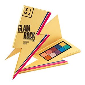 3INA COSMETICS Glam Rock Eyeshadow Palette, Lidschatten glitzer- Lidschatten langanhaltend- Einfache Anwendung- Lidschatten vegan -Keine Parabene-Vegane-Tierversuchsfreie