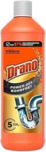 Drano (Mr Muscle) Extra Stark, Power Gel Rohrfrei Abflussreiniger, Rohrreiniger, für Küche & Bad, entfernt Verstopfungen, 1er Pack (1 x 1000 ml)