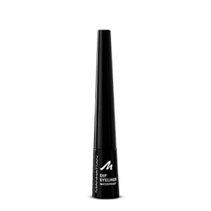 Manhattan Dip Eyeliner Waterproof, Schwarzer Eyeliner mit Spezialapplikator für den idealen Cat Eye Schwung, Farbe Black 1010N, 1 x 9,07g
