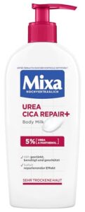 Mixa Urea Cica Body Lotion, beruhigende & schützende Körpermilch, mit Urea & regenerierendem Panthenol, für sehr trockene Haut, hochverträglich, beugt Hautirritationen vor Urea Cica Repair+, 250 ml
