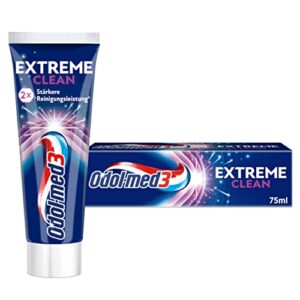 Odol-med3 Extreme Clean, Zahnpasta, mit doppelter Reinigungsleistung an schwer erreichbaren Stellen*, 75ml, Zahncreme