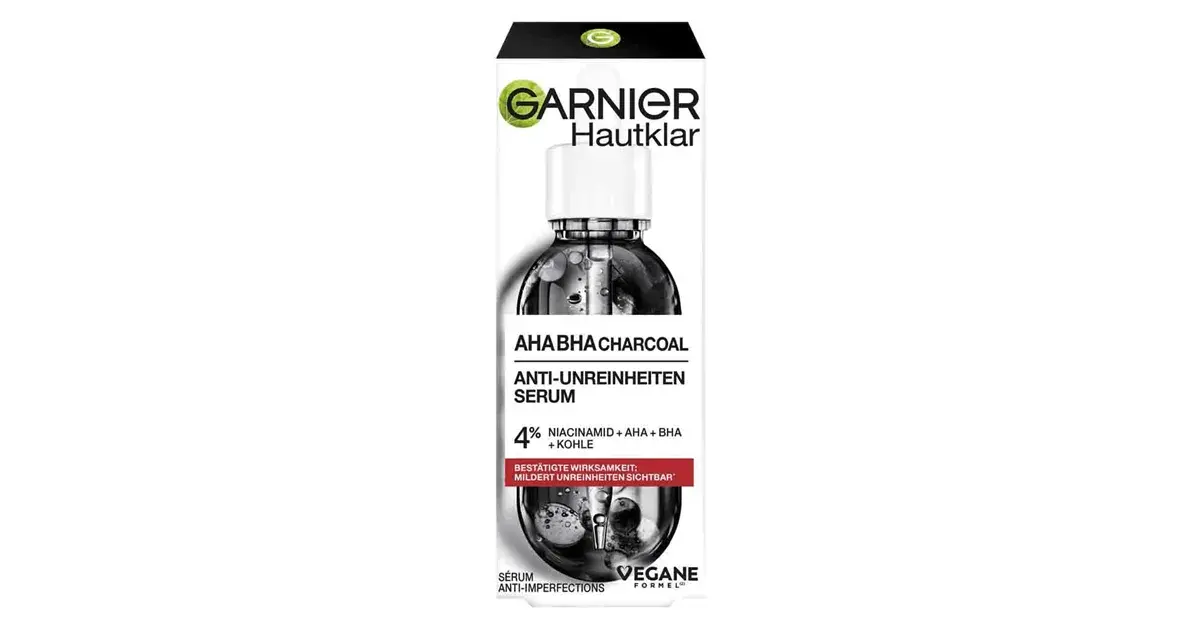 Garnier Hautklar AHA BHA Charcoal Anti-Unreinheiten Serum